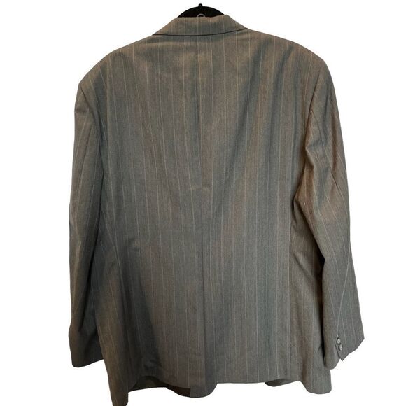 Towncraft Men's Sport Coat Light Gray with white pinstripe Size 48R - Picture 2 of 9